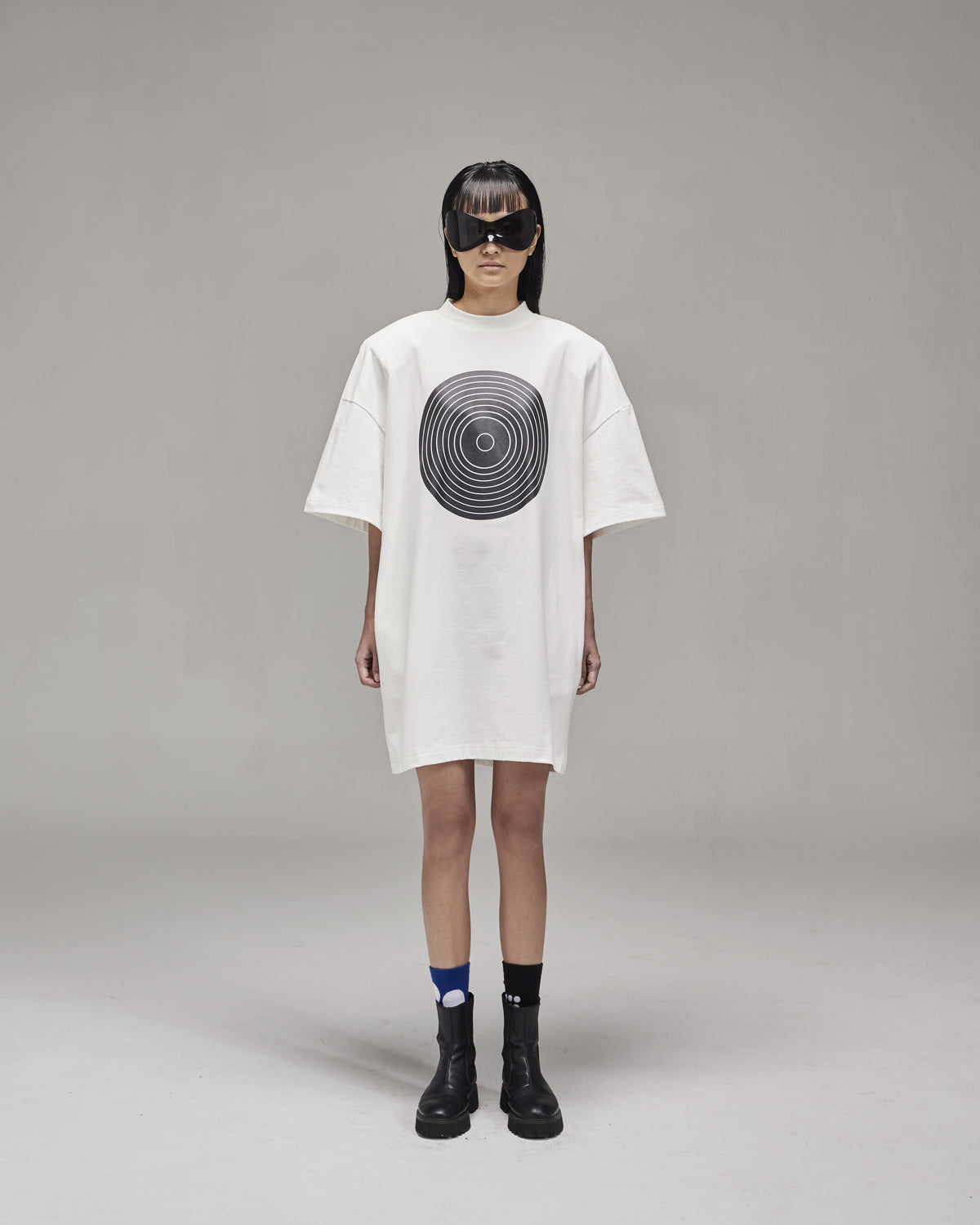 NOIZ N1DR2 Shoulder Padded T-shirt Dress