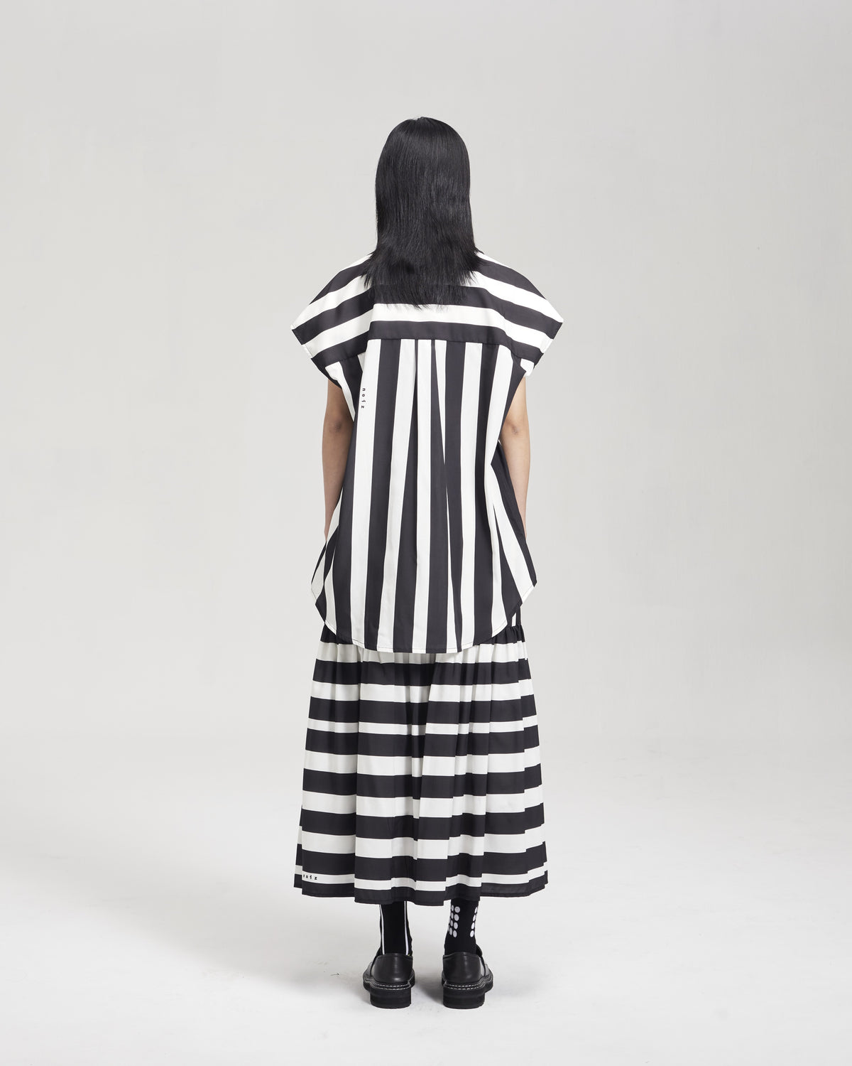 NOIZ N1SK1 Striped Tiered Skirt