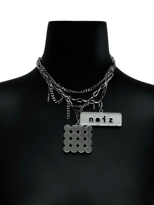 NOIZ X 33ILLUSIONS N5ACC2 Double Pendants Chain Necklace