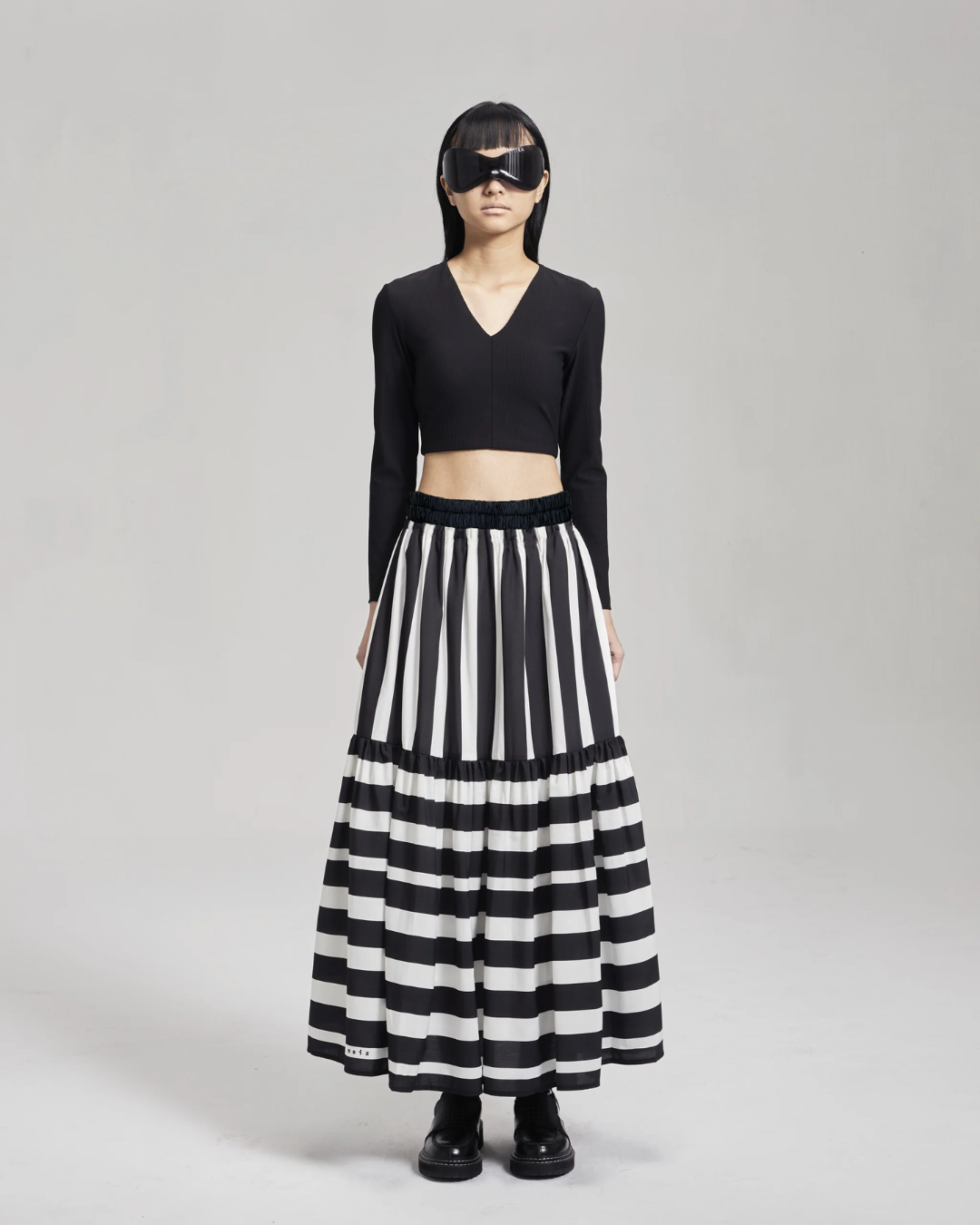 NOIZ N1SK1 Striped Tiered Skirt