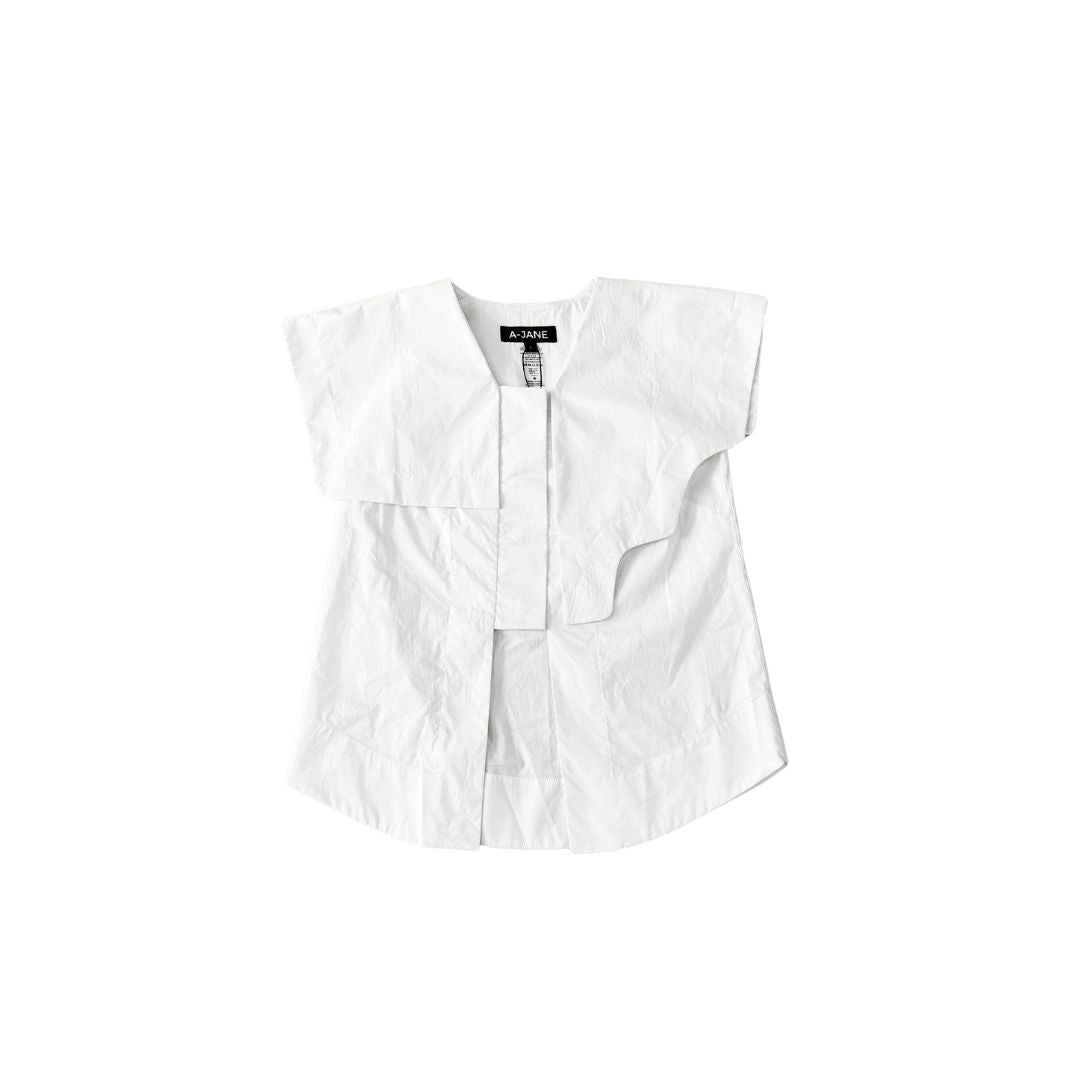 A-JANE Morp Asymmetrical Collar Art Shirt