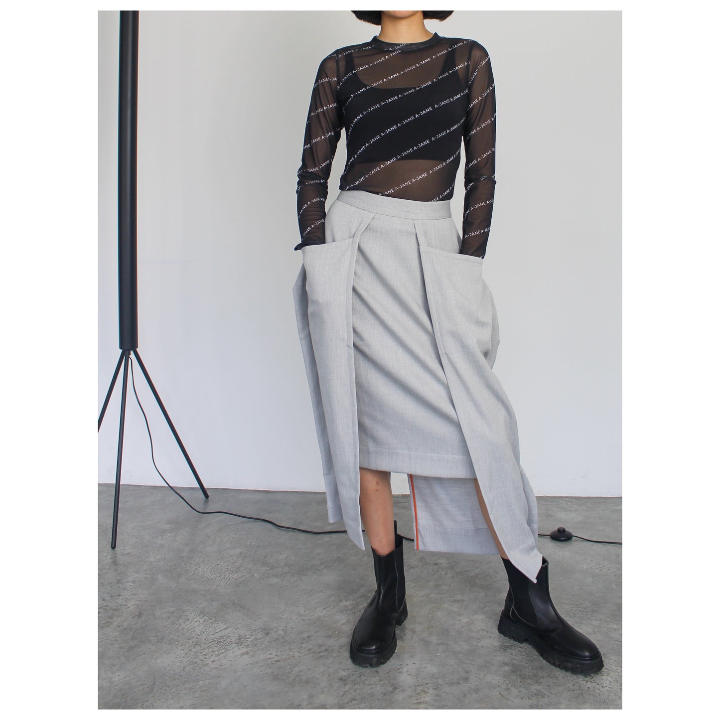 A-JANE Pointed Geometry Skirt