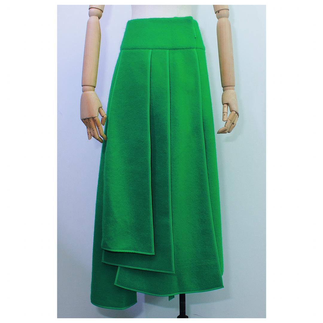 UNERWARTET, ICH Wool Repetition Skirt